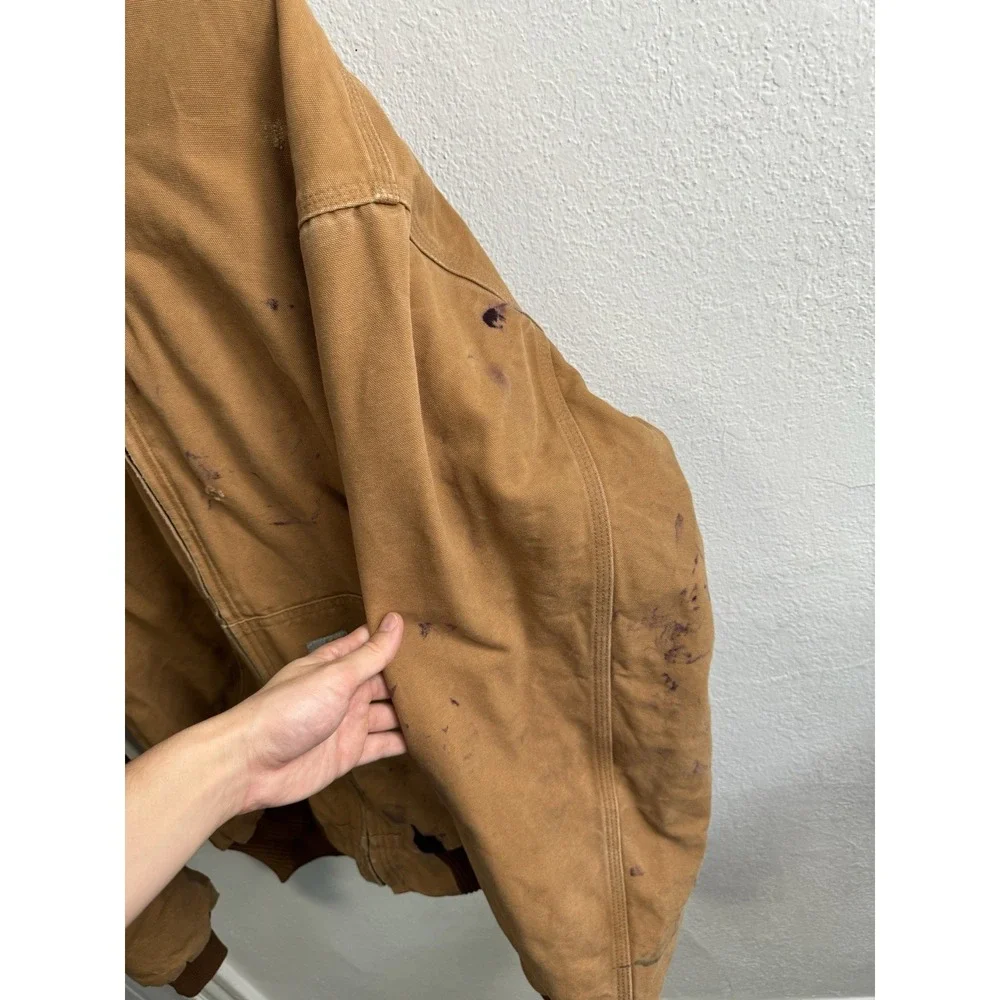 Carhartt J140-M Made IN USA‎ Duck Active Jacket Size 2XL Brown Mens